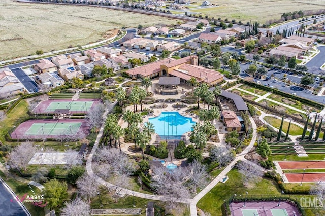 birds eye view of property