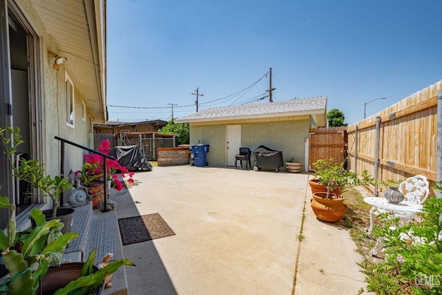 view of patio / terrace with a fenced backyard