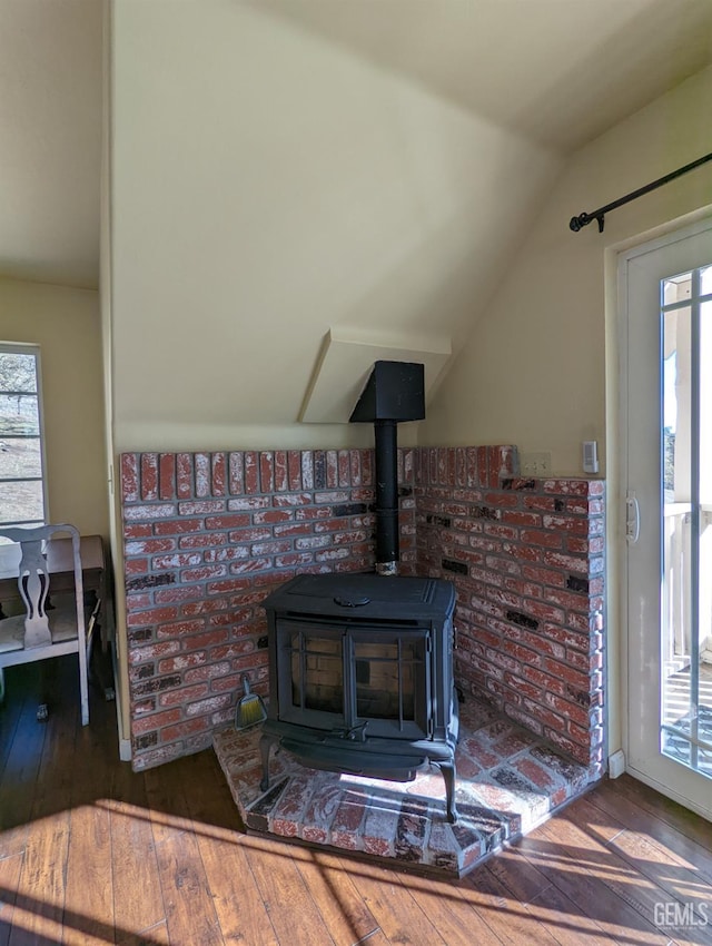 29201 Angus Ct, Tehachapi, CA 93561 - detailed view of a wood stove and wood finished floors