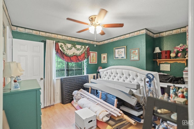 3809 Wensley Ct, Bakersfield, CA 93311 - bedroom featuring wood finished floors and a ceiling fan