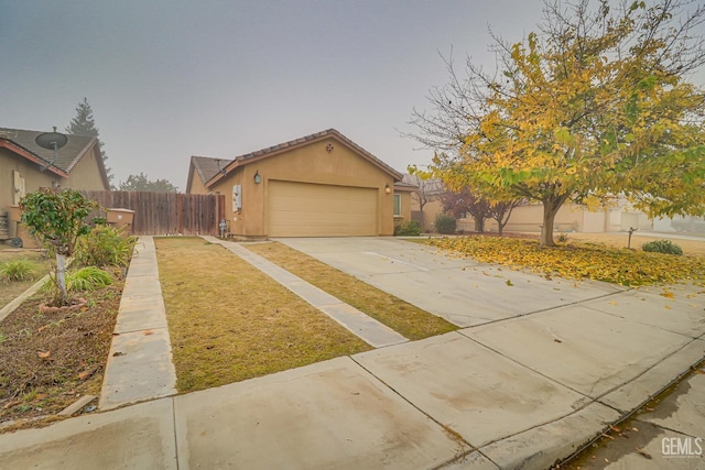 exterior space featuring a garage