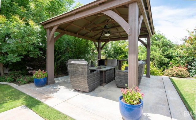 13620 Stonethwaite Ln, Bakersfield, CA 93311 - view of patio featuring a gazebo