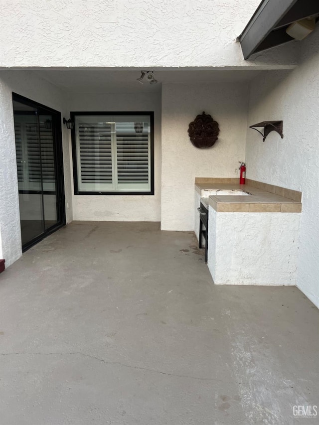 view of patio featuring area for grilling