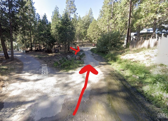 view of road