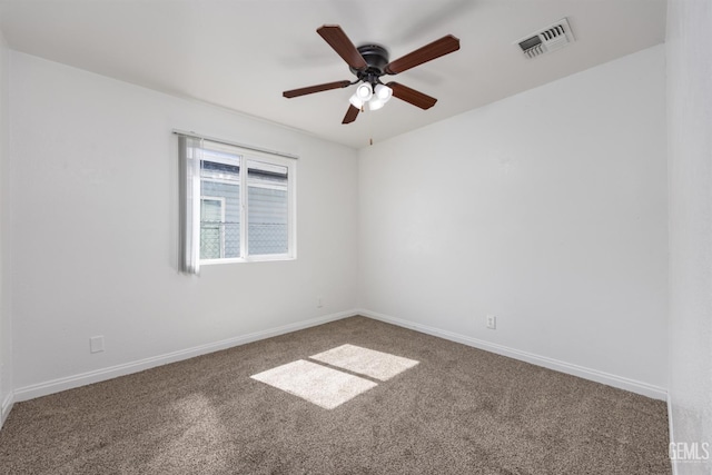 132 E Center St, Taft, CA 93268 - spare room with carpet floors and ceiling fan