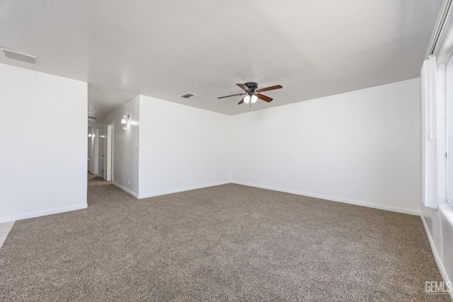 132 E Center St, Taft, CA 93268 - unfurnished room featuring carpet floors and ceiling fan