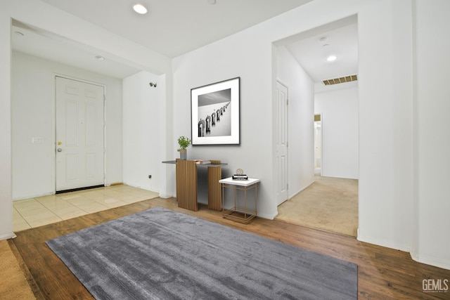 18019 Lapis Ln, San Bernardino, CA 92407 - foyer entrance featuring wood finished floors and recessed lighting