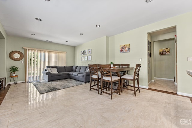 2109 Via Tuscania Ave, Delano, CA 93215 - dining area featuring baseboards, recessed lighting, and tile patterned flooring