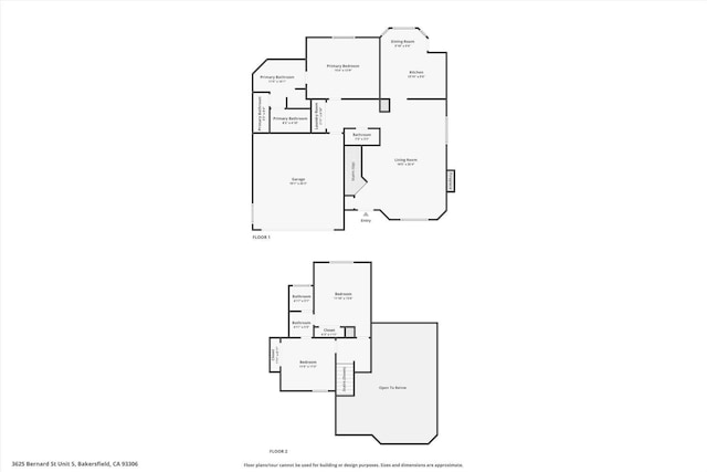 3625 Bernard St Unit 5, Bakersfield, CA 93306 - floor plan / room layout