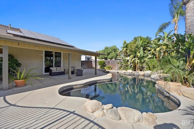 11313 Valletta Ave, Bakersfield, CA 93312 - view of pool featuring a patio and a fenced backyard