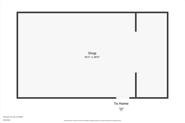 220 Tyler St, Taft, CA 93268 - view of floor plan / room layout