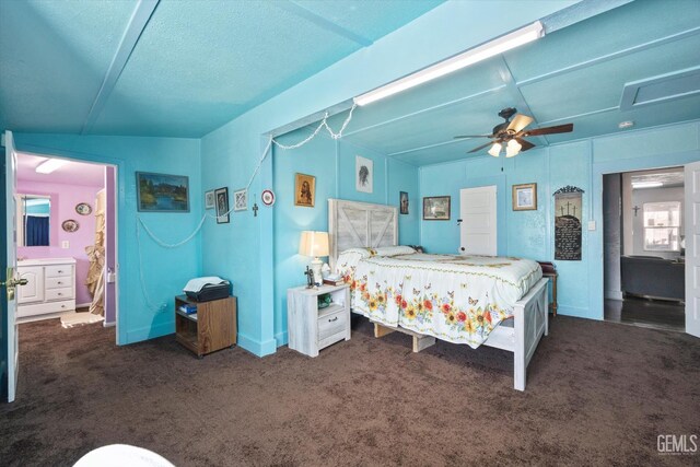 220 Tyler St, Taft, CA 93268 - carpeted bedroom featuring a ceiling fan