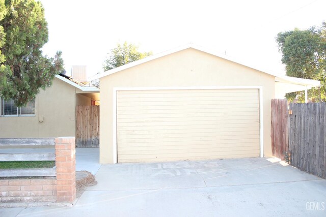 garage featuring solar panels