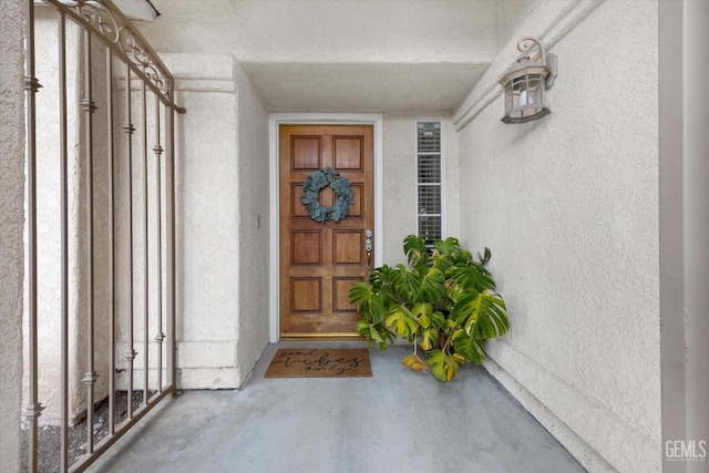 view of doorway to property