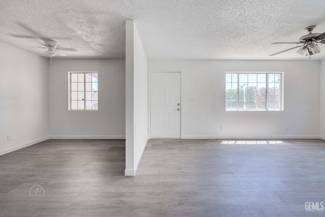 1857 Fern Tree Close, Wasco, CA 93280 - entrance foyer with a ceiling fan, a textured ceiling, healthy amount of natural light, and wood finished floors