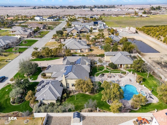 bird's eye view with a residential view