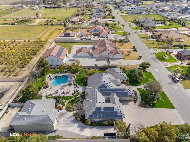 drone / aerial view with a residential view