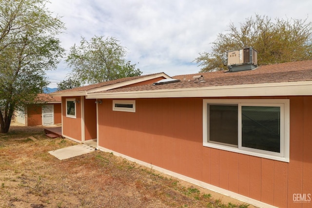 view of home's exterior featuring cooling unit