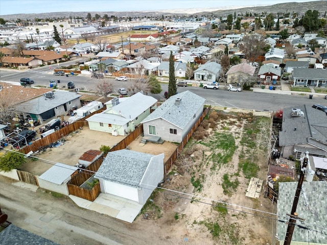 aerial view with a residential view