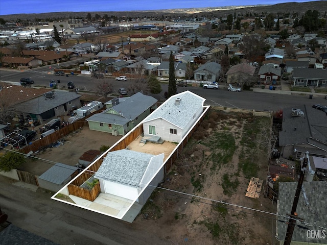 aerial view featuring a residential view