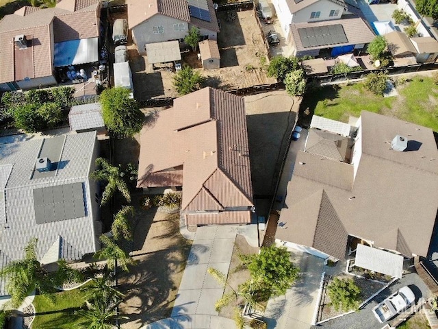 aerial view with a residential view