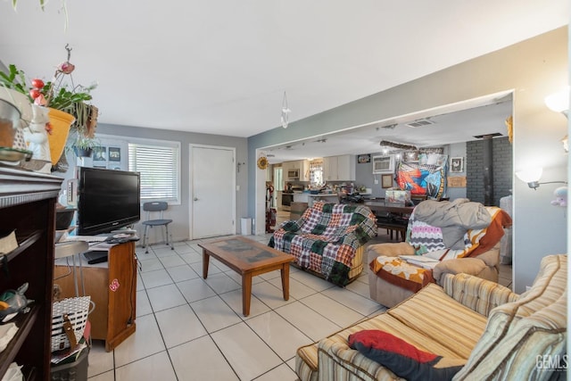 7958 Harmony Ln, Onyx, CA 93255 - living room with light tile patterned flooring and a wall mounted AC