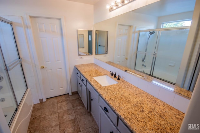 5514 Lombardy Ct, Bakersfield, CA 93308 - bathroom with vanity and enclosed tub / shower combo