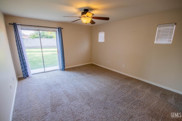 5514 Lombardy Ct, Bakersfield, CA 93308 - carpeted spare room featuring ceiling fan and baseboards