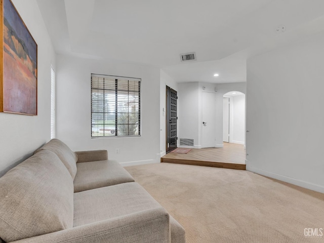 view of carpeted living room