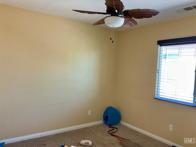 9902 Metropolitan Way, Bakersfield, CA 93311 - workout area featuring healthy amount of natural light, ceiling fan, and carpet flooring