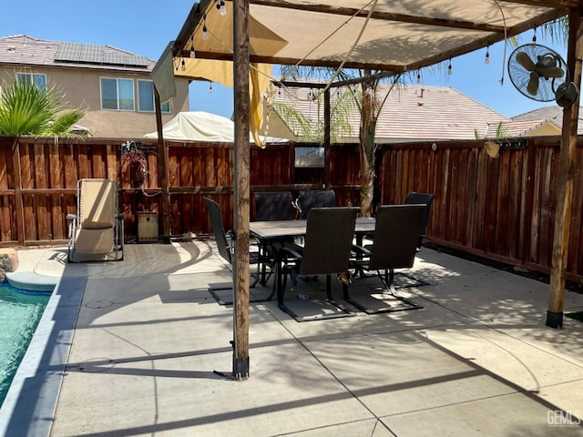 9902 Metropolitan Way, Bakersfield, CA 93311 - fenced backyard with outdoor dining space and a patio area