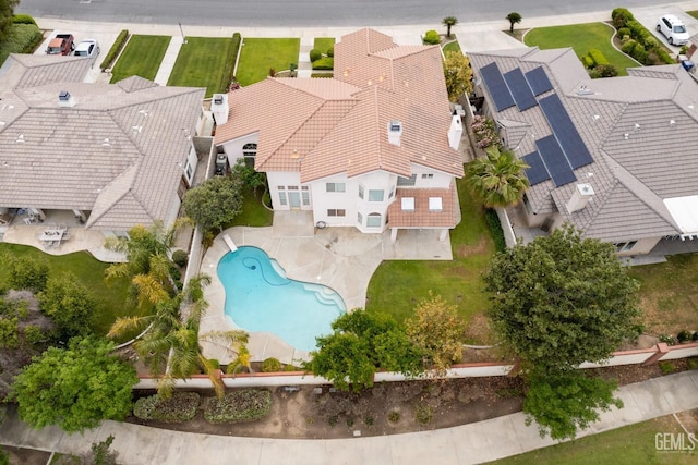 drone / aerial view featuring a residential view
