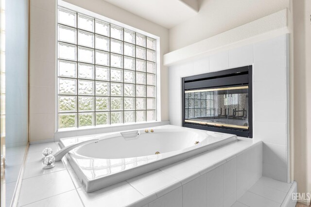 bathroom with a jetted tub