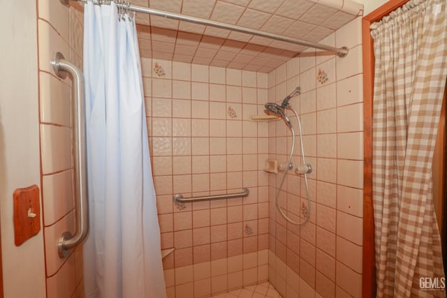 bathroom with walk in shower