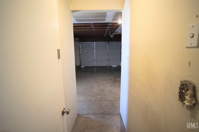 hallway featuring concrete floors