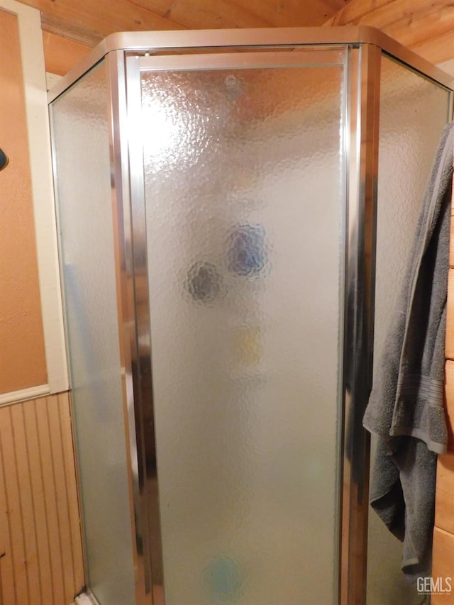 9525 Shirley Meadows Rd Unit 6, Wofford Heights, CA 93285 - bathroom featuring a shower stall