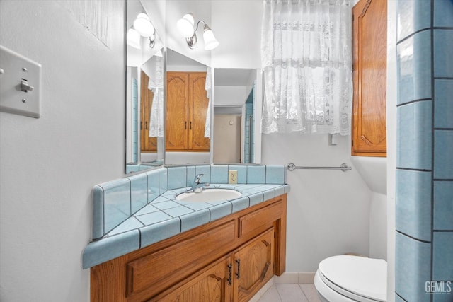 7858 Stine Rd, Bakersfield, CA 93313 - bathroom featuring toilet, tile patterned flooring, and vanity