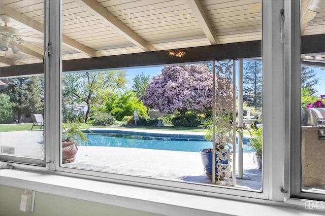 7858 Stine Rd, Bakersfield, CA 93313 - view of pool with ceiling fan