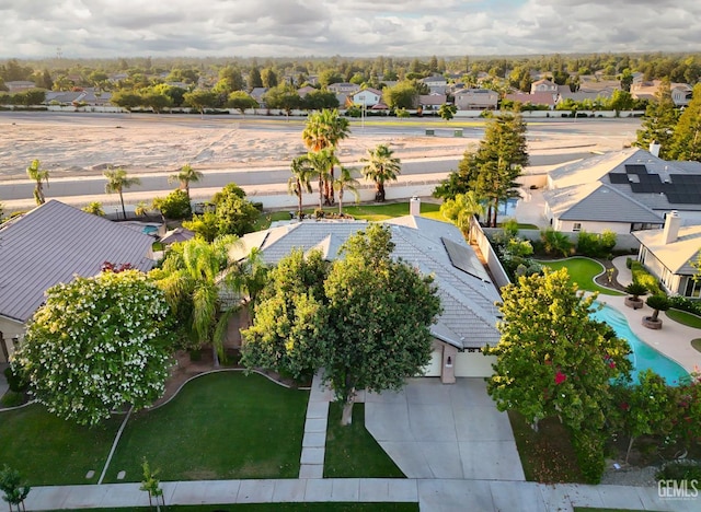12504 Crown Crest Dr, Bakersfield, CA 93311 - aerial perspective of suburban area featuring a pool