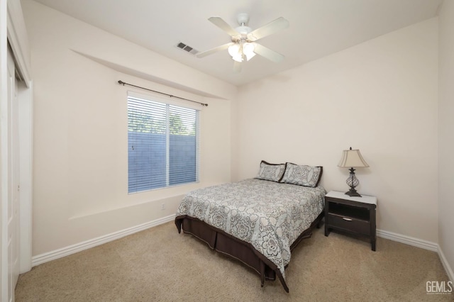 12504 Crown Crest Dr, Bakersfield, CA 93311 - bedroom with carpet floors and a ceiling fan