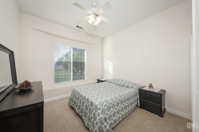 12504 Crown Crest Dr, Bakersfield, CA 93311 - carpeted bedroom with baseboards and a ceiling fan