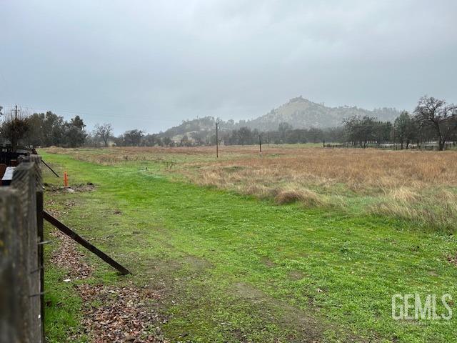 view of yard featuring a rural view and a mountain view