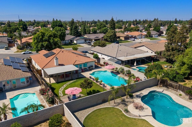 5512 Sicily Ct, Bakersfield, CA 93308 - aerial view of residential area with a pool
