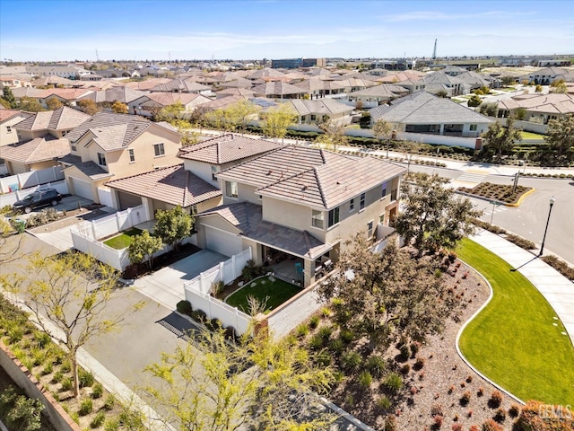 drone / aerial view with a residential view