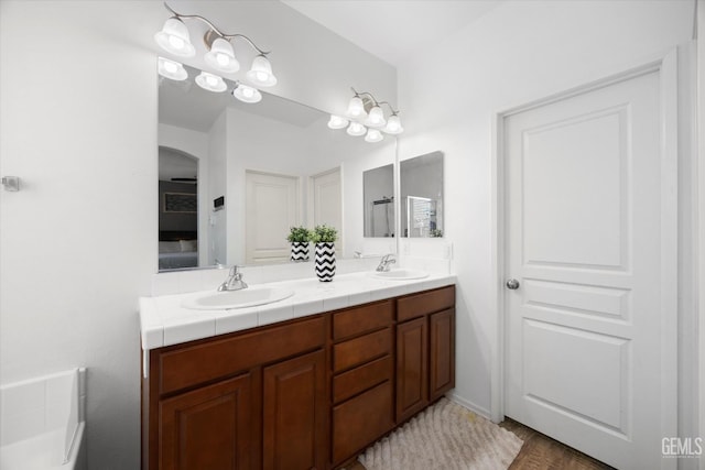 9318 Poseidon St, Bakersfield, CA 93306 - full bathroom with double vanity
