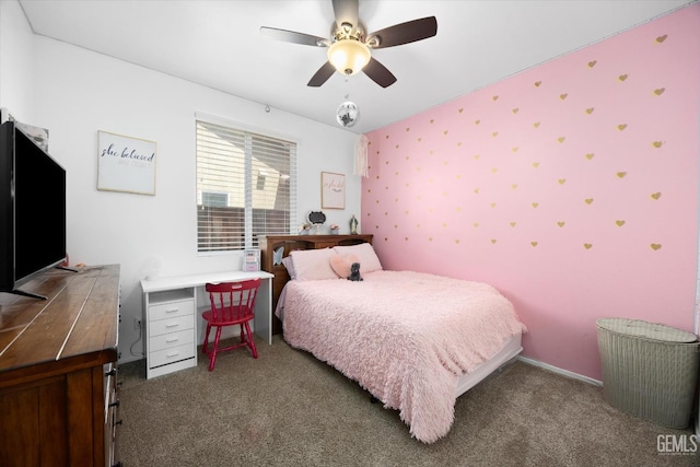 9318 Poseidon St, Bakersfield, CA 93306 - carpeted bedroom with ceiling fan
