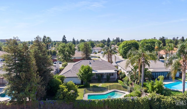 631 Faversham Way, Bakersfield, CA 93311 - aerial perspective of suburban area with a pool