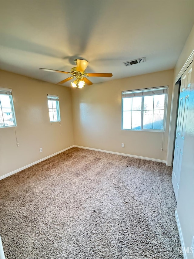 6631 Rimridge Way, Bakersfield, CA 93313 - unfurnished bedroom with carpet flooring, baseboards, and a ceiling fan