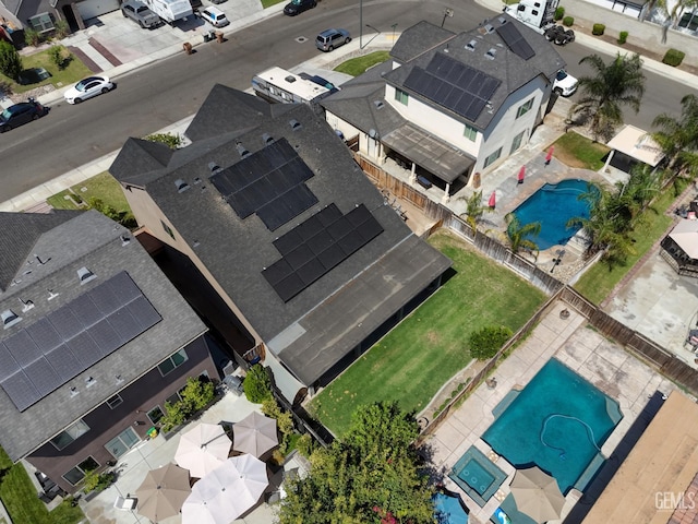 6207 Provincetown Ave, Bakersfield, CA 93313 - aerial view of residential area featuring a pool