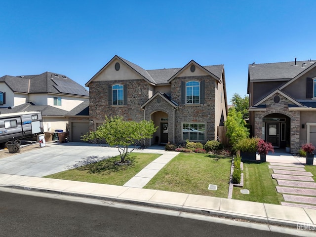 6207 Provincetown Ave, Bakersfield, CA 93313 - traditional-style house featuring stucco siding, concrete driveway, a front lawn, and an attached garage